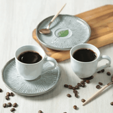 Jogo 6 Xícaras de Café com Pires Bio Evergreen - Ela Decora